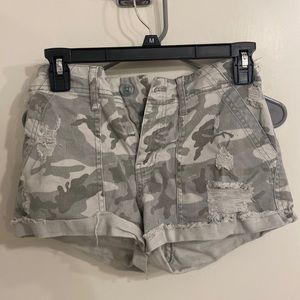 Camo short shorts